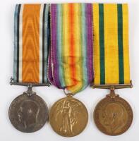 WW1 Territorial Force War Medal Set of Three Montgomeryshire Yeomanry