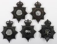 * 3x George VI Night Pattern Obsolete Police Helmet Plates