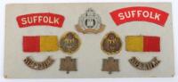 WW2 Suffolk Regiment Badge Grouping