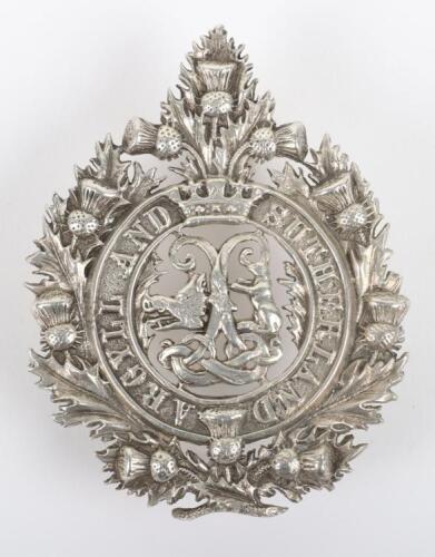 Hallmarked Silver Argyll & Sutherland Highlanders Officers Glengarry Badge