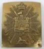 27th Regiment of Foot Other Ranks Cross Belt Plate 1850-55