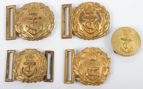 4x Royal Navy Officers Waist Belt Clasps