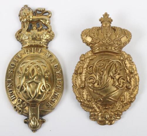 2x Brass Horse Martingale Badges
