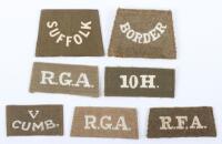 Grouping of WW1 British Slip-on Shoulder Titles