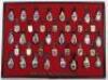 Collection of Obsolete French Gendarmerie & CRS Police Nationale Enamel Badges on Leather Fobs