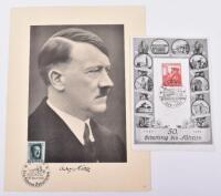 2x Third Reich Adolf Hitler Philatelic Items