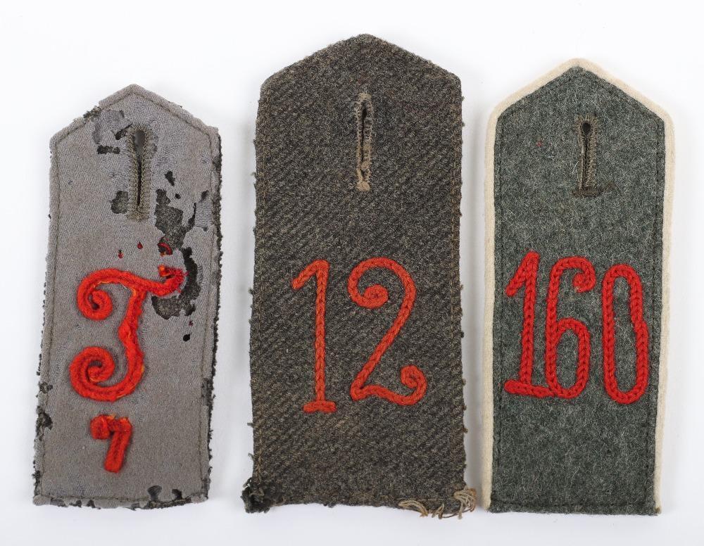 3x WW1 German Enlisted Ranks Shoulder Straps
