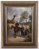 Fine Oil on Wood Painting of a Military Scene from the Franco Prussian War of 1870