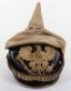 WW1 1915 Model Prussian Officers Pickelhaube with Original Trench Cover