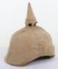 WW1 1915 Model Prussian Officers Pickelhaube with Original Trench Cover - 5