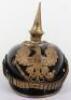 WW1 1915 Model Prussian Officers Pickelhaube with Original Trench Cover - 6