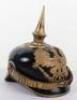 WW1 1915 Model Prussian Officers Pickelhaube with Original Trench Cover - 8