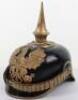 WW1 1915 Model Prussian Officers Pickelhaube with Original Trench Cover - 9