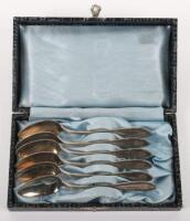 Cased Set of Six German Waffen-SS Officers Mess Desert / Tea Spoons