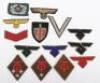 German Cloth Insignia Grouping