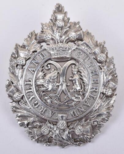 Fine Quality Argyll & Sutherland Highlanders Officers Glengarry Badge