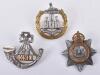 3x British Officers Regimental Cap Badges