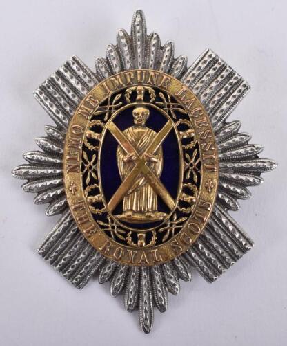 Victorian Royal Scots Officers Forage Cap Badge