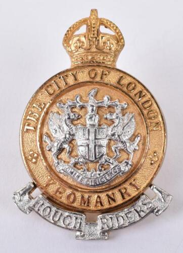 The City of London Yeomanry (Rough Riders) Officers Cap Badge