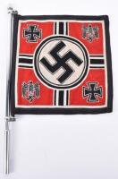 Extremely Rare Third Reich Vehicle Pennant of Generalfeldmarschall Werner von Blomberg Reichsminister of War & Commander-in-Chief of the German Armed Forces