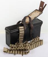 WW1 No.7 Vickers Machine Gun Ammunition Box and Machine Gun Belt