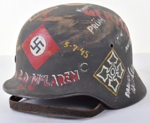 WW2 German “War Art” Steel Combat Helmet