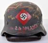 WW2 German “War Art” Steel Combat Helmet - 13