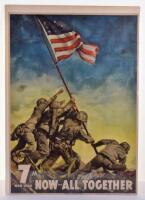 WW2 US Treasury Poster with Famous Iwo Jima Image