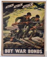 WW2 US War Bonds Poster “Attack Attack Attack”