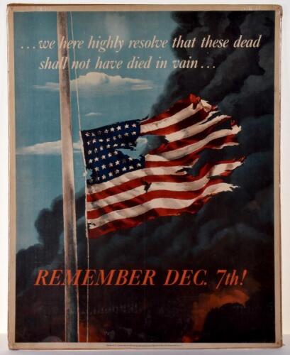 WW2 American Office of War Information Poster “Remember Dec. 7th !”