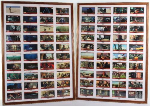 Four Framed Star Wars Collectors Card sets