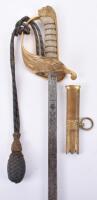 Victorian Royal Navy Officers Dress Sword by Wilkinson’s Attributed to Admiral of the Fleet Sir Charles Frederick Hotham GCB GCVO