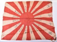 Signed WW2 Japanese Rising Sun Battle Flag