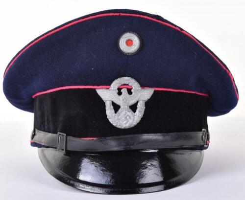 Third Reich Fire Police Officials Peaked Cap