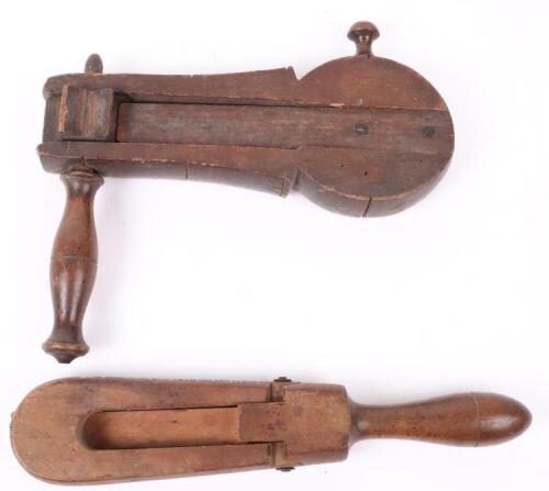 Two Beech Wooden early Victorian Police Rattle Alarms