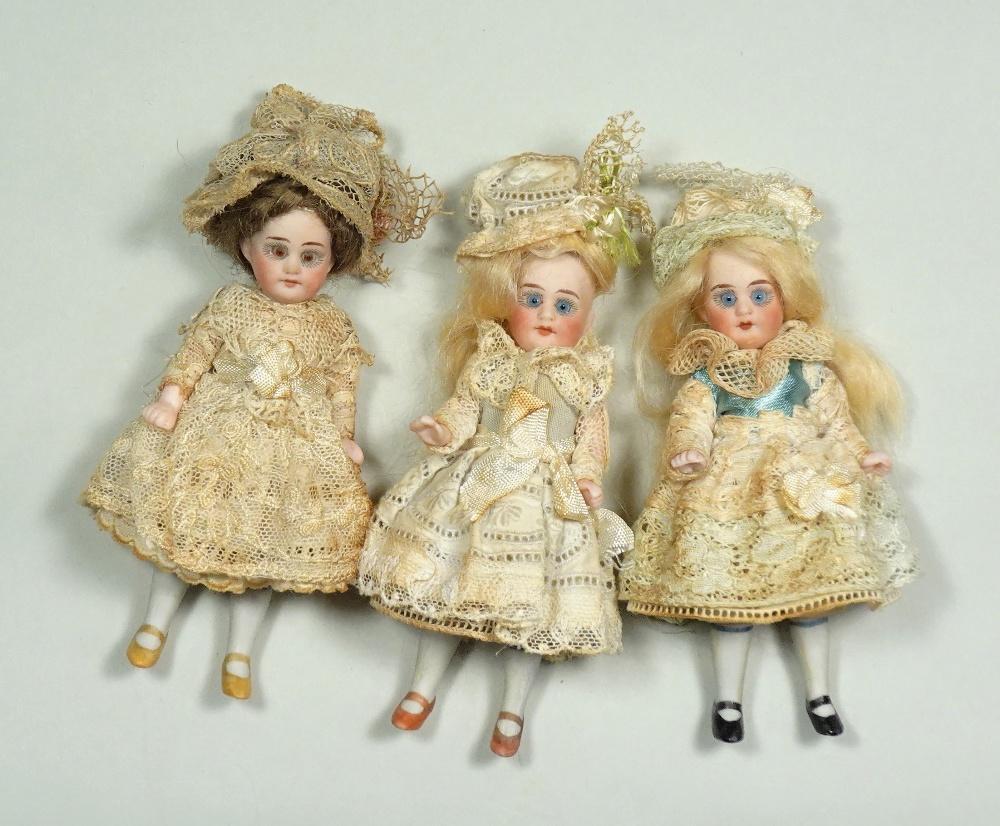 Early 1900s Miniature Bisque Dolls