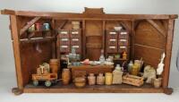 Early wooden General Store room set, German mid 19th century,