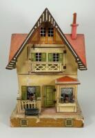 A Moritz Gottschalk red roof dolls houses and contents, German 1920s,