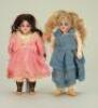 A pair of Simon & Halbig miniature bisque head dolls, German circa 1910,