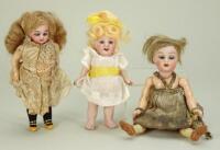 Miniature Simon & Halbig bisque head doll, German circa 1910,