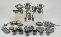 Collection of soft metal miniature Tableware, circa 1890,