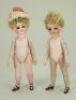 A pair of miniature all bisque dolls, German circa 1890, - 2