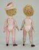 A pair of miniature all bisque dolls, German circa 1890, - 3