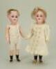 A Pair of small Kestner 192 bisque head dolls, German circa 1910,