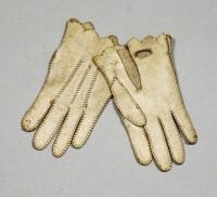 Pair of 19th century kid leather Fashion doll gloves,