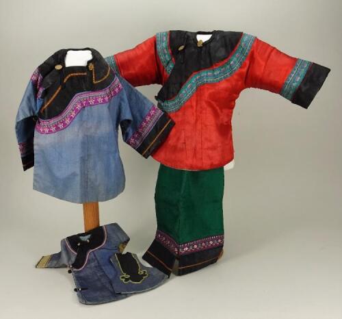 Chinese dolls clothes, circa 1900,