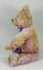 A rare lavender mohair Helvetic Teddy bear, German 1920s, - 3