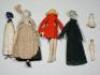 A rare and unusual group of miniature early English cloth and leather dolls, circa 1810, - 2