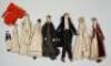 A rare and unusual group of miniature early English cloth dolls, circa 1810,