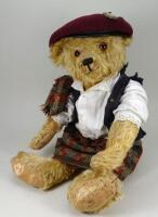 An early blonde long mohair Alpha Farnell Teddy bear, English circa 1925,